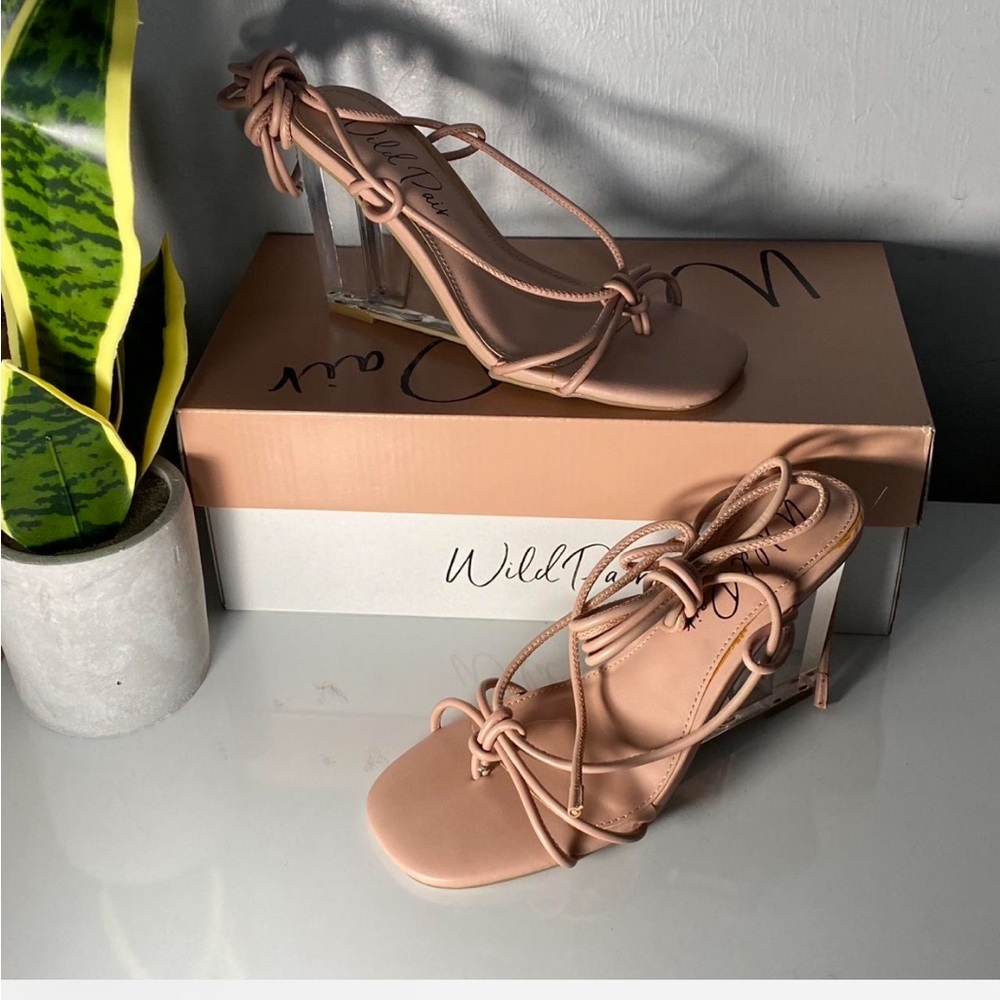 Wild Pair Women's‎ Nude Strappy Sandals